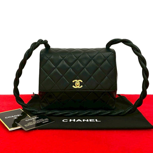 Chanel Card and Vintage Quilted CC Logo Lambskin Shoulder Bag