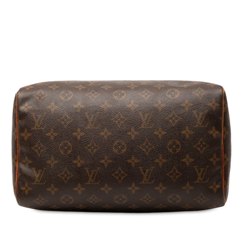 Louis Vuitton Monogram Speedy 30 M41526 Brown PVC Leather Women Louis Vuitton