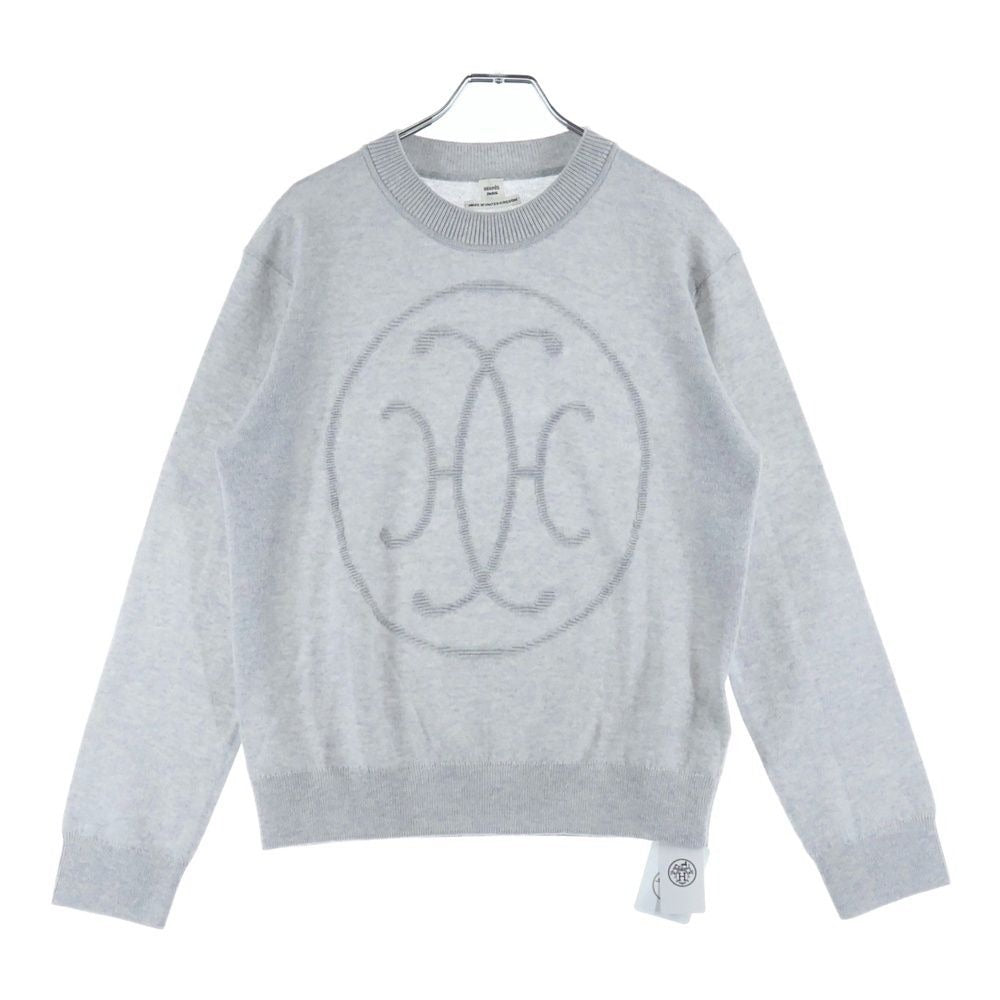 Hermes Lift Cashmere Long Sleeve Knit Sweater Gray