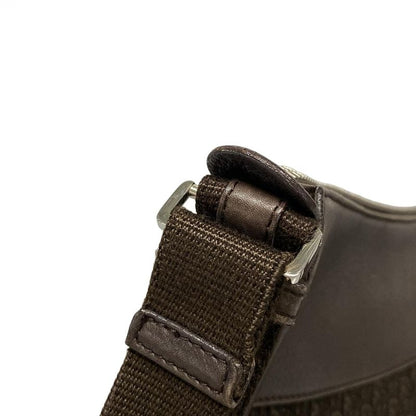 Dior/christian Dior Shoulder Bag Street Chictrotter Dark Brown Leather