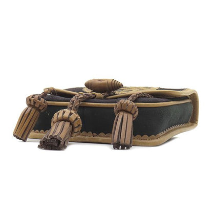 Loewe Waist Bag Belt Bag Suede Black and Brown Gold Hardware Body Bag Pouch