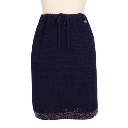Chanel Skirt Knit Cotton Bottoms Women