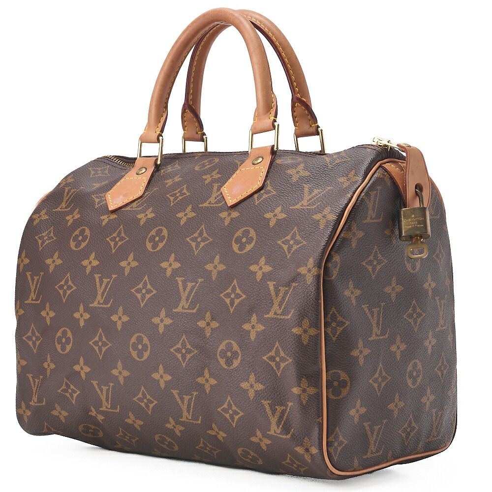 Louis Vuitton Monogram Speedy -30 Handbag M41526 Brown (gold Hardware) [no