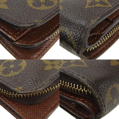 Louis Vuitton Bifold Wallet Compact Zip M61667 Monogram Canvas Brown Goldhardwar