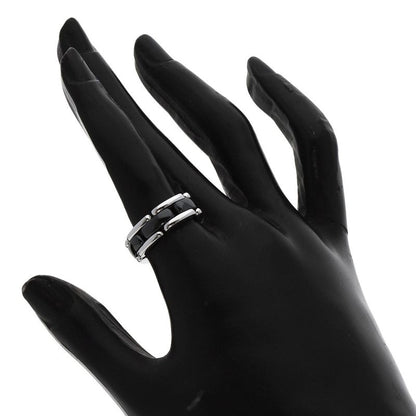 Chanel Ultra Black Ceramic #49 Ring / Ring 18K White Gold Ladies
