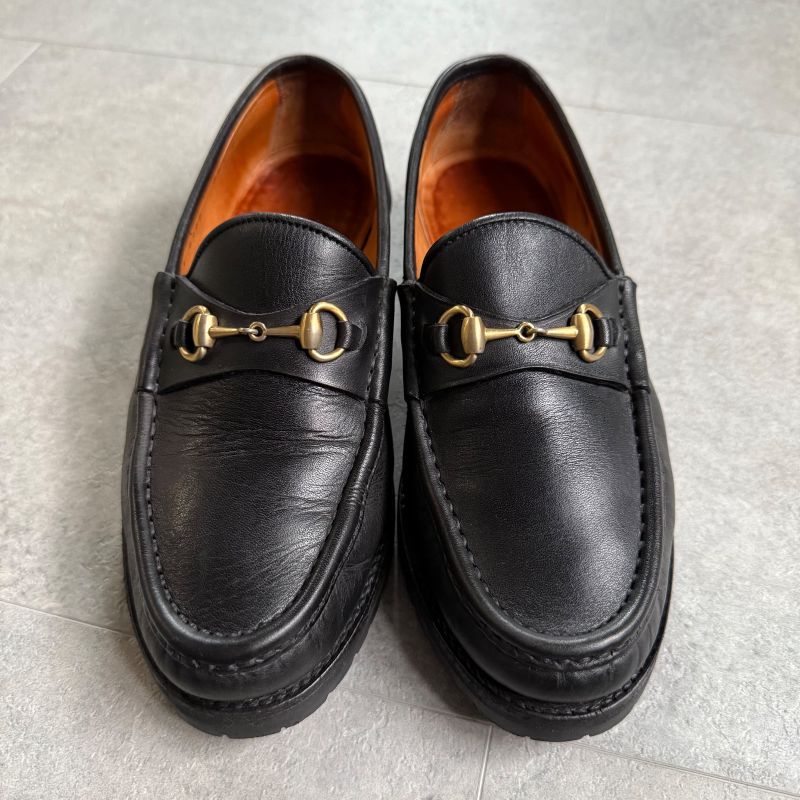 Gucci Horsebit Loafers Leather Black Gold Hardware 35 1 2 22.5cm (8.86in)