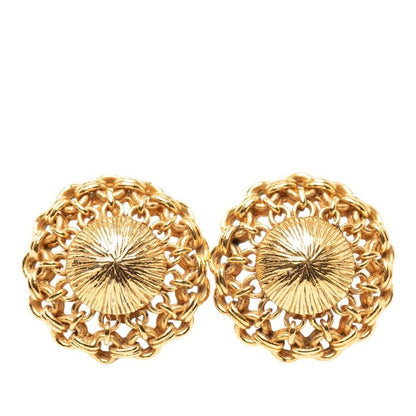Chanel Vintage Castellane Collection Gold Plated Earrings