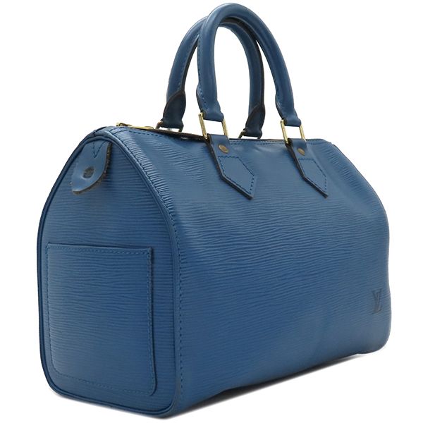 Louis Vuitton Handbag Speedy 25 Epi Leather Toledo Blue Gold Hardware Blue