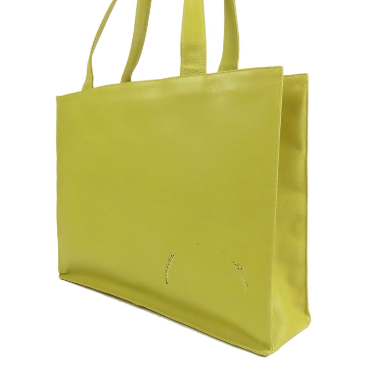 Chanel Big CC Logo Tote Bag Yellow Gold Caviar Leather Vintage — view 2