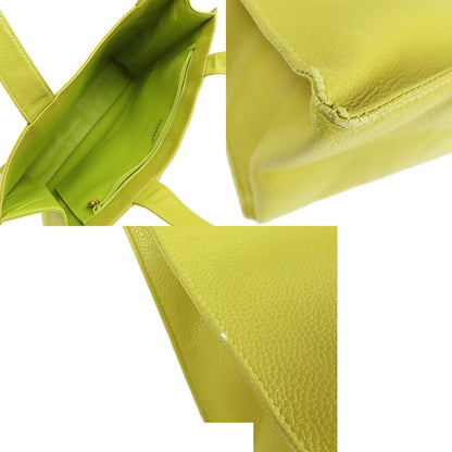 Chanel Big CC Logo Tote Bag Yellow Gold Caviar Leather Vintage — view 5