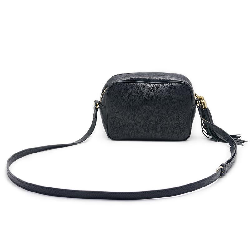 Gucci Soho Small Disco Bag 308364 Leather Black Fringe