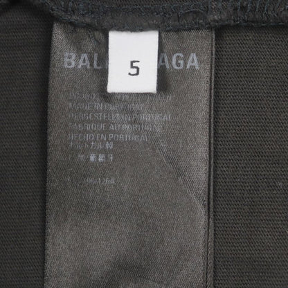 Balenciaga 675016 Unifit Turning Logo Oversized Damaged Crew Neck Short Sleeve