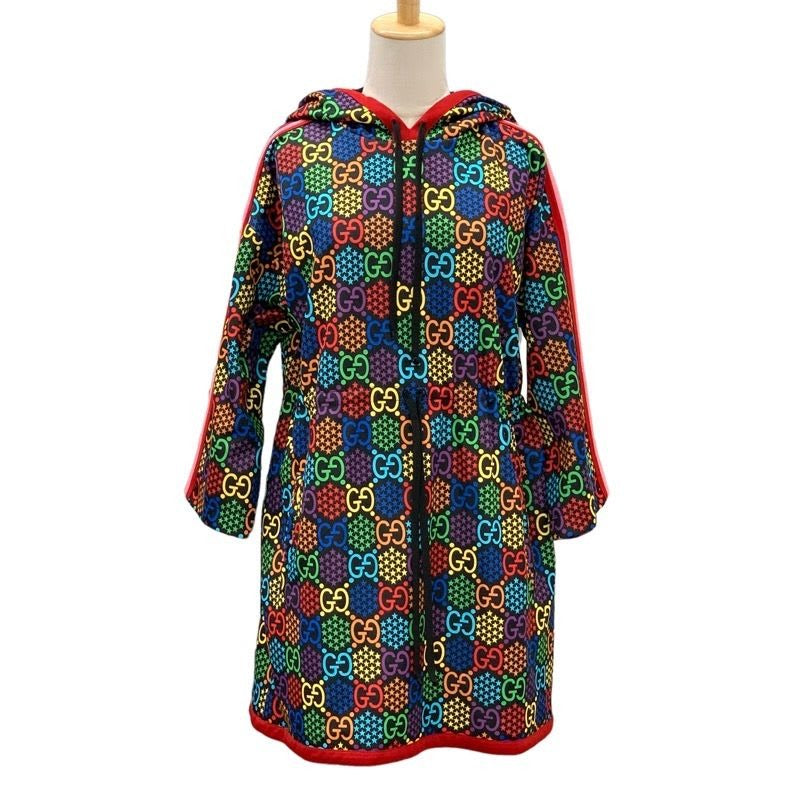 Gucci Dress Black Multicolor Psychedelic Logo Star Hood
