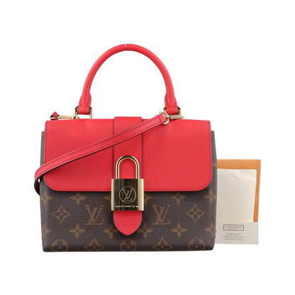Louis Vuitton Locky BB Monogram Brown Coquelicot Canvas Calf Leather Messenger