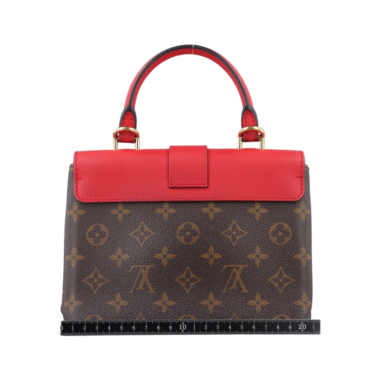Louis Vuitton Locky BB Monogram Brown Coquelicot Canvas Calf Leather Messenger — view 2