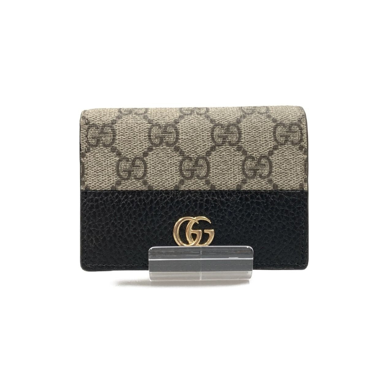 Gucci GG Marmont Supreme Mini Wallet Bifold Beige