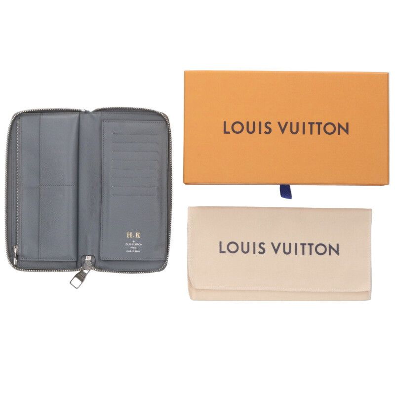 Louis Vuitton M32601 Zippy Wallet Vertical Round Zipper Taiga Wallet Men's
