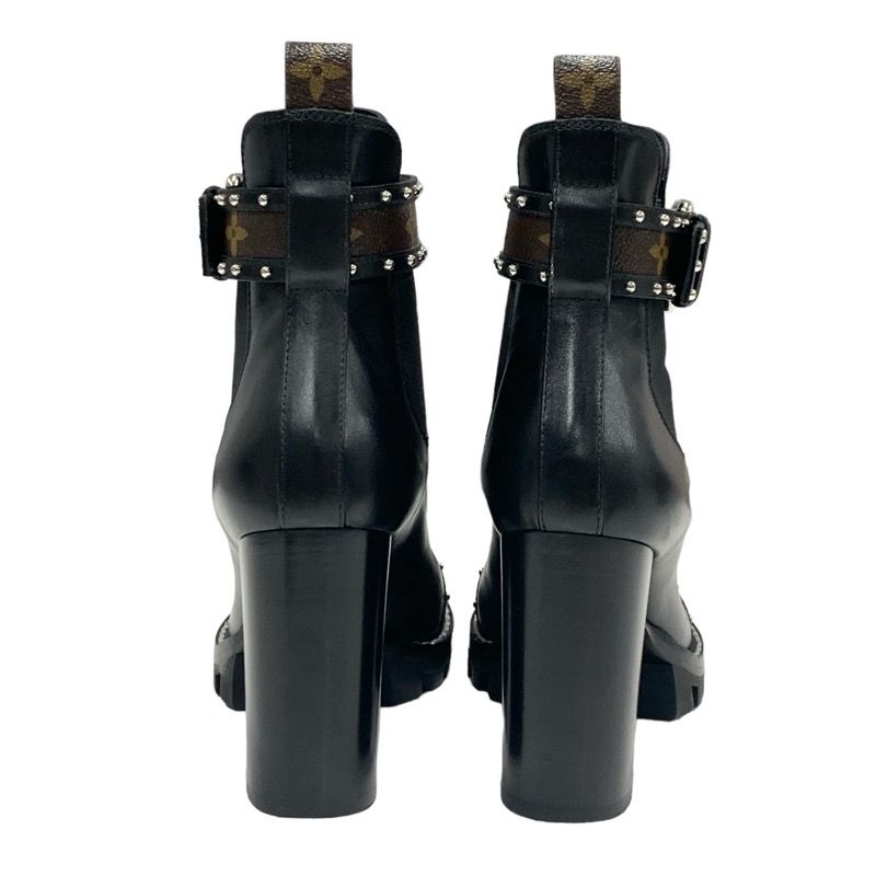 Louis Vuitton Star Trail Line Boots Short Boots Shoes Leather Black Brown