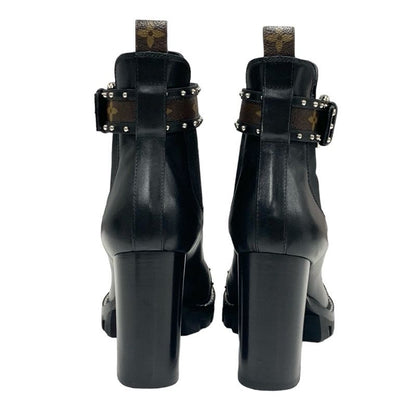 Louis Vuitton Star Trail Line Boots Short Boots Shoes Leather Black Brown