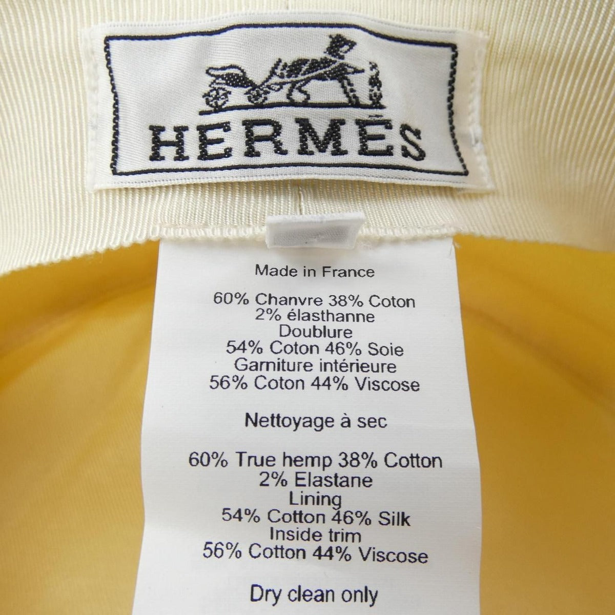 Hermes Cap Yellow 57 — view 3