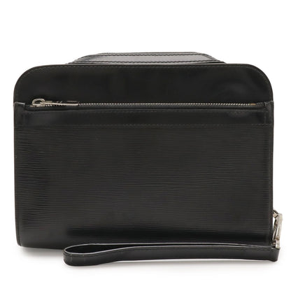 Louis Vuitton Epi Hoche Clutch Leather Noir Black Silver