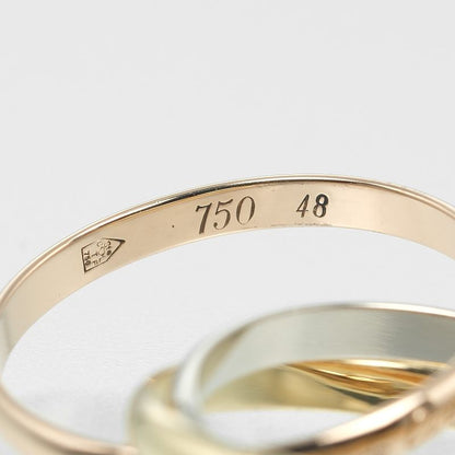 Cartier Trinity XS 1.9mm (0.07in) Band 18K Gold (yg×pg×wg) No 8 Ladies 3.5g Ring