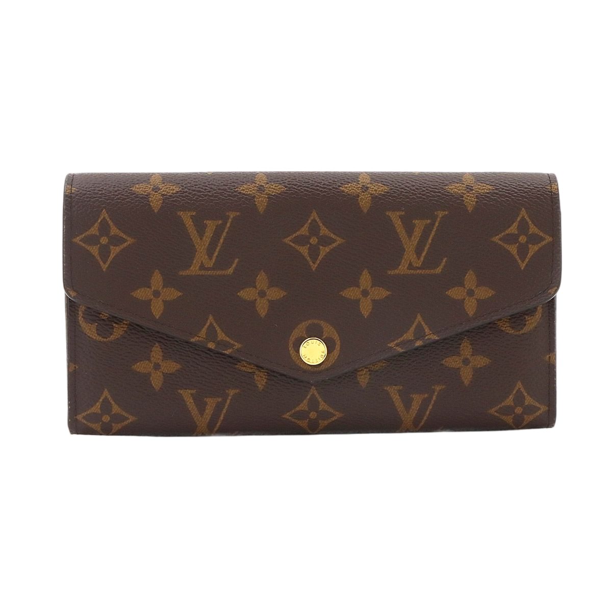 Louis Vuitton Monogram Portefeuille Sarah Bifold Wallet Brown Coquelicot