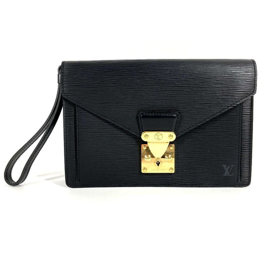 Louis Vuitton Second Bag Pochette Series Dragonne Epi Leather Noir Black