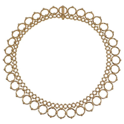 Tiffany & Co Graduated Link Double Low Choker 750 YG 18K Yellow