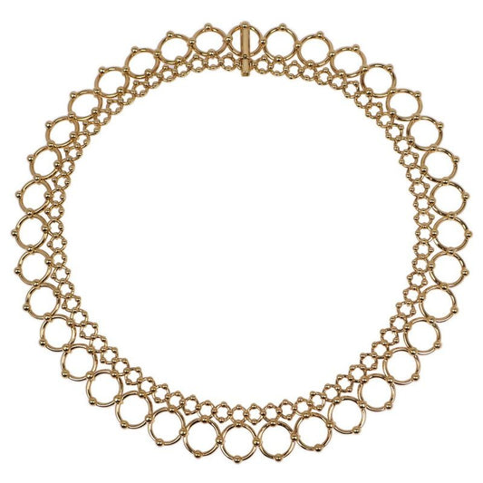 Tiffany & Co Graduated Link Double Low Choker 750 YG 18K Yellow