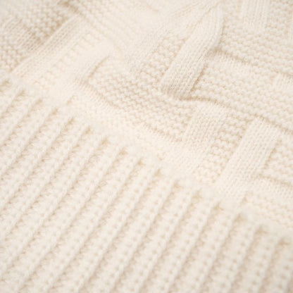 Hermes Freckens Knit Cap Size S Serie Button H Logo Ribbed Beanie Hat