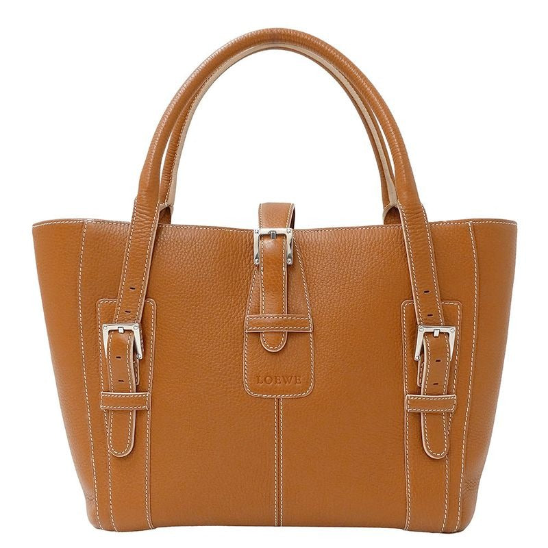 Loewe Bag Tote Senda Leather Camel Handbag Stylish Commute