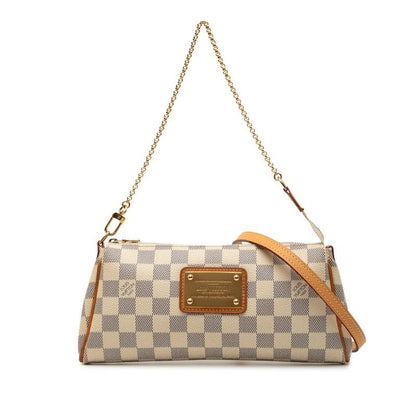 Louis Vuitton Damier Azur Chain Shoulder Bag White