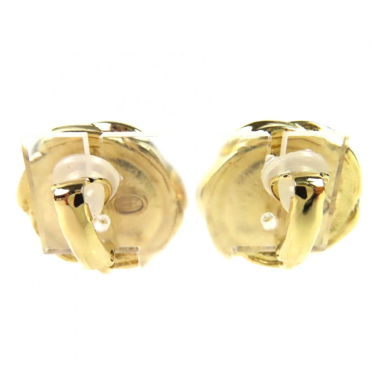Chanel A22 A Coco Mark Earrings Accessory Gold Black — view 4
