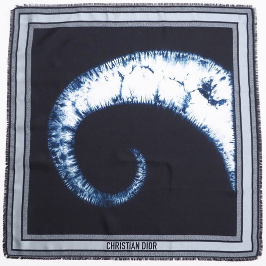 DIOR Scarf Tie Dye Motif Large Scarf Shawl Made In Italy 20241028