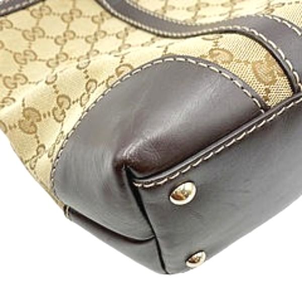 Gucci 257069 GG Pattern Handbag Canvas Tote Bag Gucci Beige