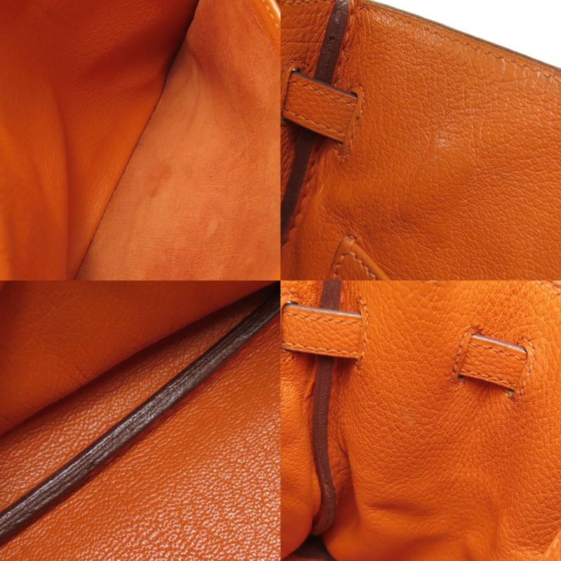 Hermes Birkin 25 Silver Hardware Handbag Togo Women