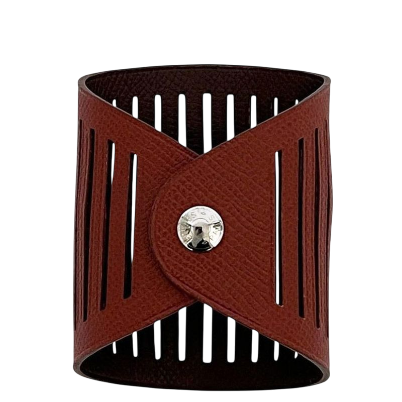 Hermes Bracelet Brown Petite Ash Excellent Condition Reversible Leather