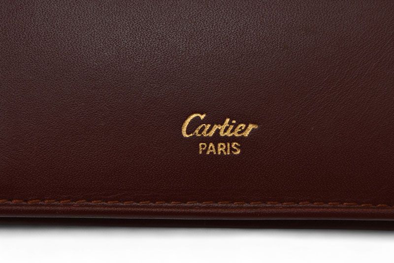 Cartier Fold Wallet Vintage Cartier Mini Wallet Must De Cartier Bordeaux