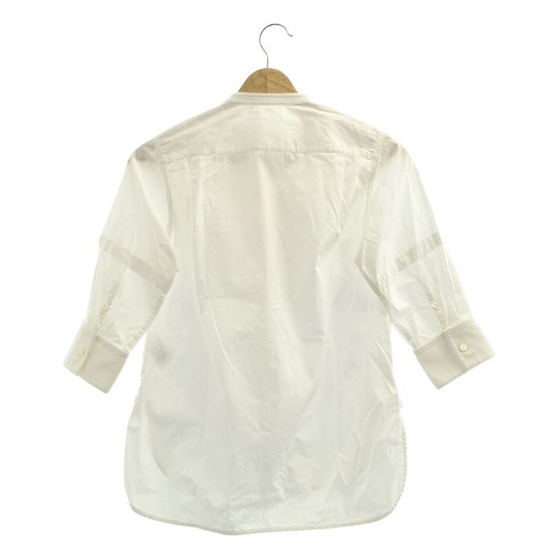 Celine - Phoebe Period Band Collar Tuxedo Shirt - 34 - White - Women's