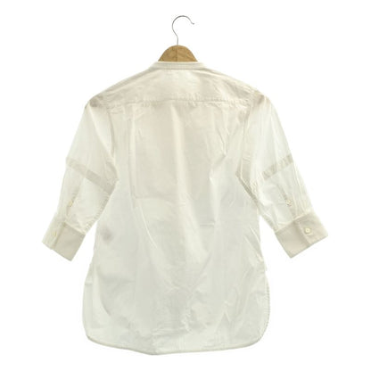 Celine - Phoebe Period Band Collar Tuxedo Shirt - 34 - White - Women's