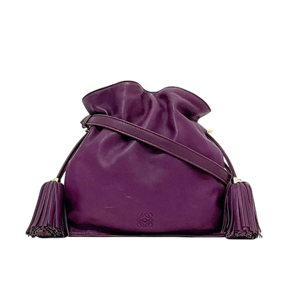 Loewe Shoulder Bag Flamenco Purple 2way Nappa Leather Preowned