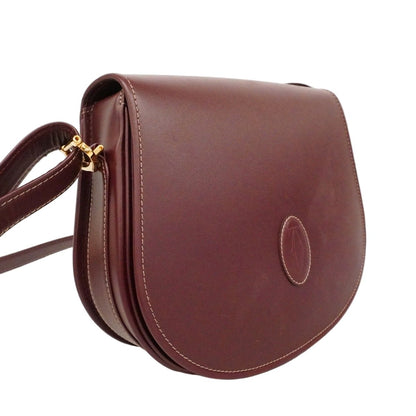 Cartier Shoulder Bag Must Leather Bordeaux Gold — view 2