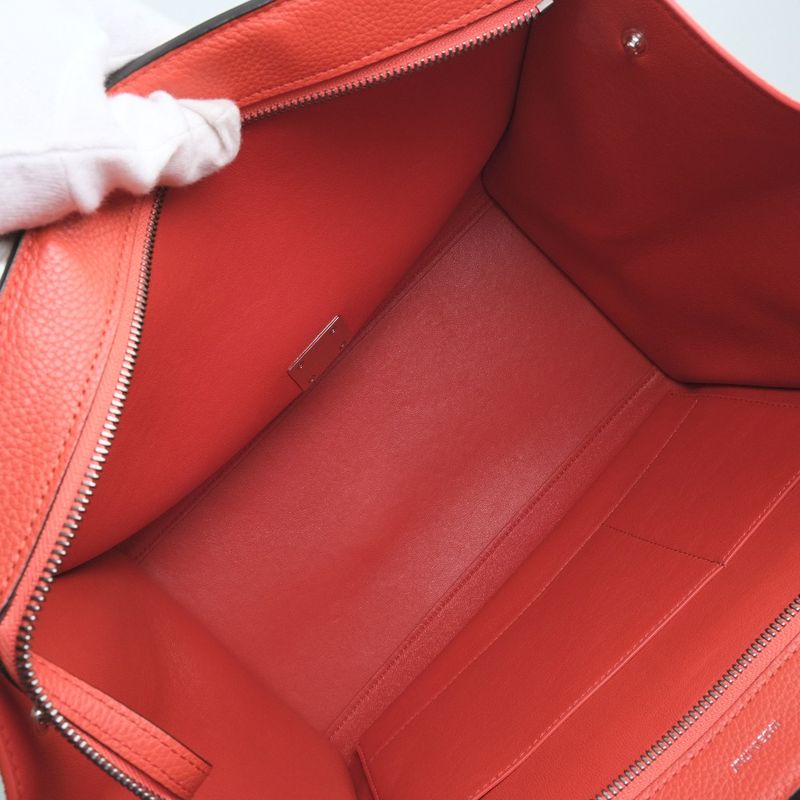 Celine Trapeze 2-way Bag 169543 Calf And Suede Red Ladies Handbag