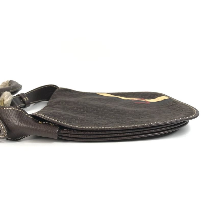 Louis Vuitton Shoulder Bag Aman M40021 Monogram Mini Lin Canvas Brown