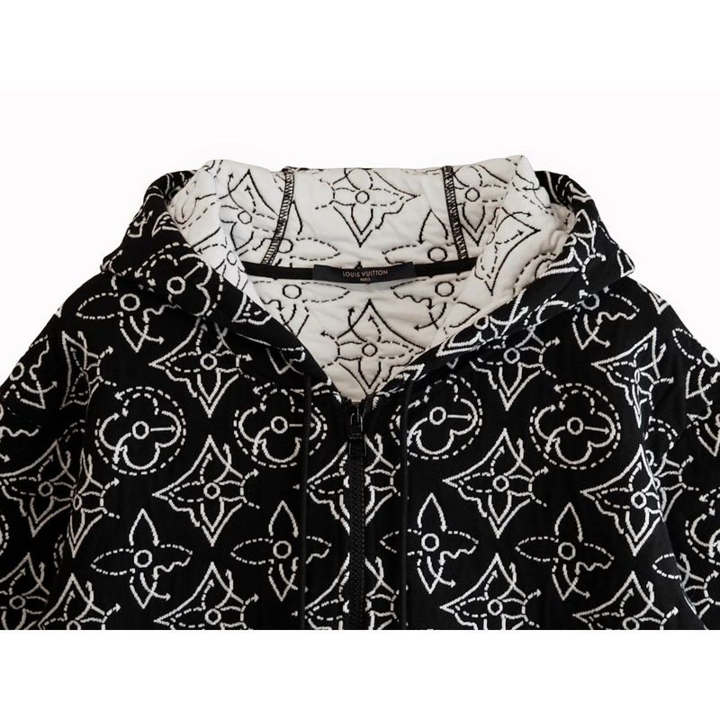 Louis Vuitton LV X Nba Stratjik Flower Quilted Hoodie Zip Up Hoodie Outerwear
