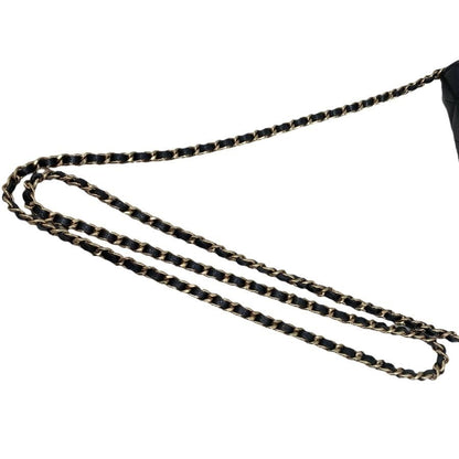 Chanel Shoulder Bag Phone Case Ap3744 Matelasse Caviar Skin Coco Mark Black