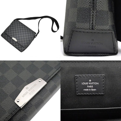 Louis Vuitton Damier Graphite District PM NV2 N40349 Shoulder Bag Black
