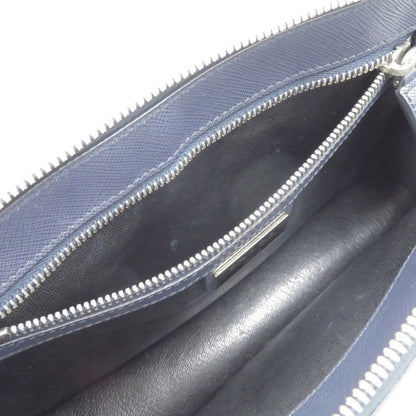 Prada Clutch Bag 2vf056 Saffiano Navy Blue Second Bag 0450prada
