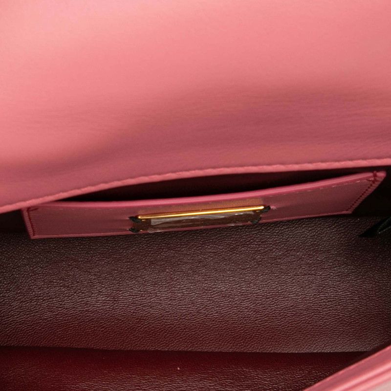 Bulgari Serpenti Forever Cabochon Chain Handbag Shoulder Bag 2WAY Pink Leather